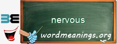 WordMeaning blackboard for nervous